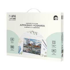 Almaz qaşlarla mozaika \ Алмазная мозаика \ Diamond painting Алмазная мозаика ТРИ СОВЫ "Зима в деревне", 40*50см, холст на деревянном подрамнике, картонная короб