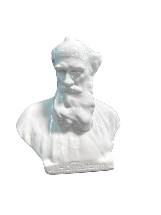 Бюст. Лев Николаевич Толстой, СССР, 1950-60 г. Фарфор, глазурь.