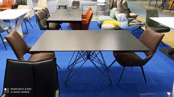 Стол раздвижной Everest 160-220х90 см, черный камень