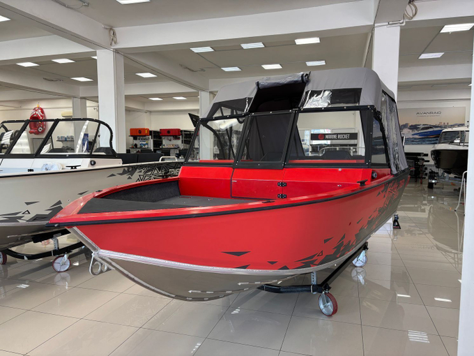 Моторная лодка, ТРИЕРА 490 FISH, красный с Suzuki DF70ATL