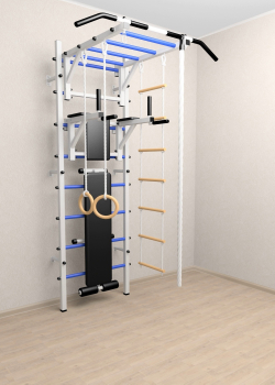 Шведская стенка Sv Sport 525 (Турник рукоход/Брусья/Скамья/Канат/Кольца/Лестница)