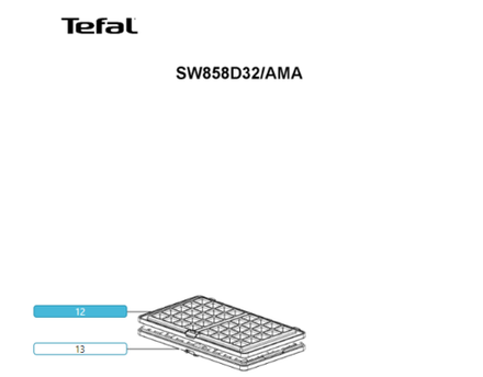 Жарочная панель для вафельницы Tefal (Тефаль) БОЛЕЕ НЕ ПОСТАВЛЯЕТСЯ - СНЯТ С ПРОИЗВОДСТВА
