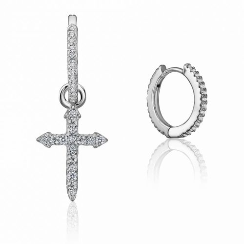 Серьги асимметрия крест