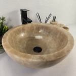 Каменная раковина из оникса Bowl Yellow BO-04727 (45*45*17) 0200 из натурального камня