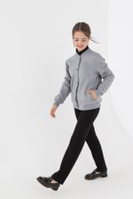 Джемпер для девочки Бомбер-1 Виотекс СЕРЫЙ