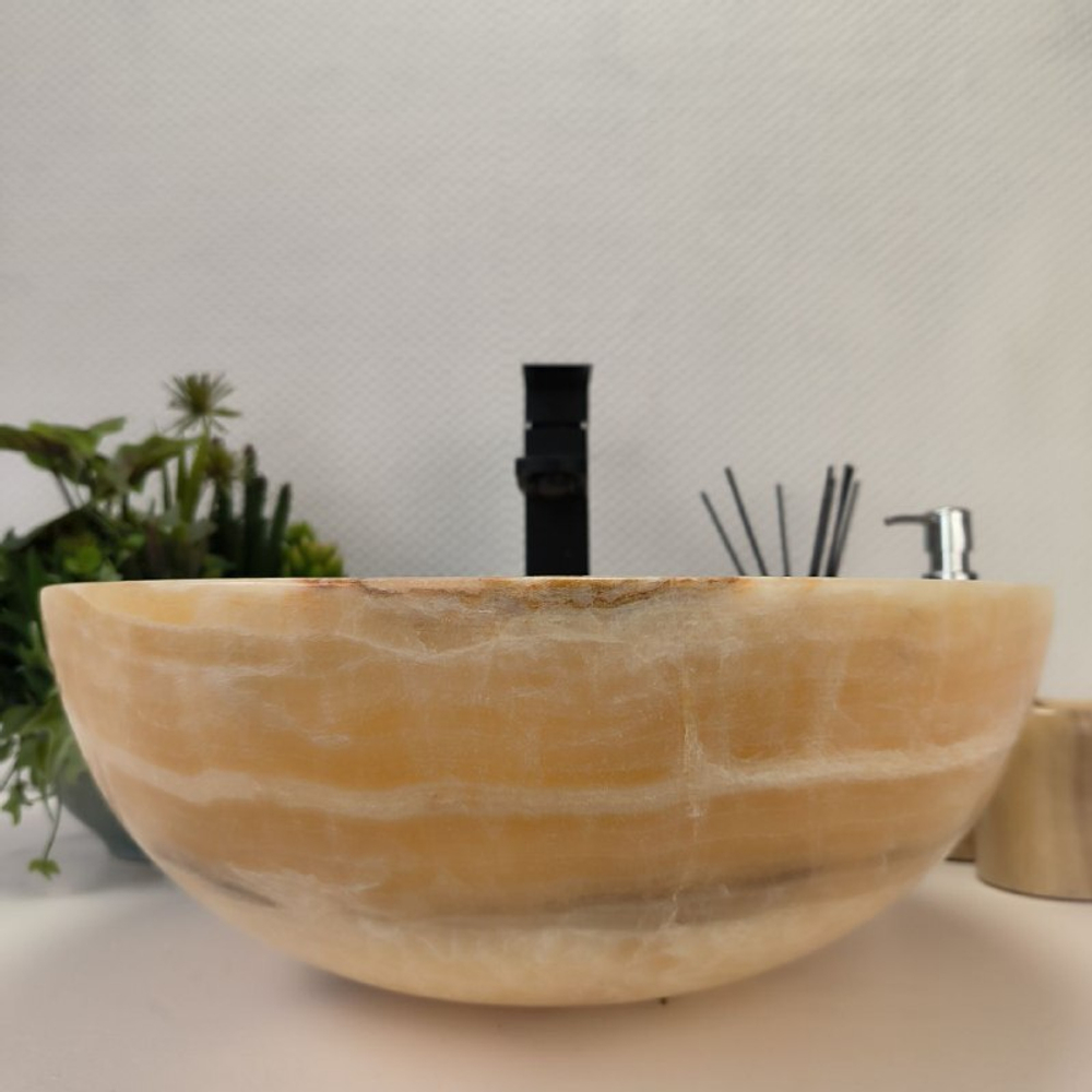 Раковина из оникса Bowl Yellow TinLip BO-62893 40*40*15 140