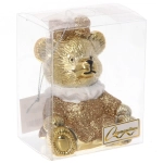 Ёлочная игрушка «Милая медведица» 7,5*6*9,5 см, Шампань