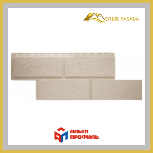 Фасадная панель Альта-Профиль Неаполь ЭКО  Кремовый 1000*0,43мм 0,43м2