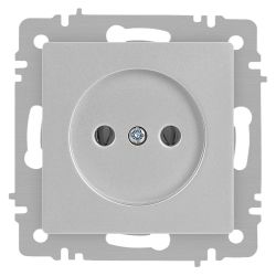 Розетка Intro Accent 6-201-03 2P 16А-250В IP20 СУ AL/CU алюминий