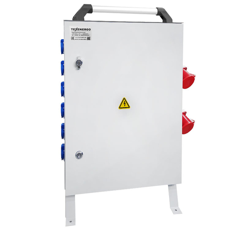 Щит механизации ЩМ- РУСП- 63-6х1П-2х3П-IP54 (ВВ- 63А с 1 УЗО, 6 роз. 1Р+N+PE 16A, 1 роз. 3Р+N+РЕ-16А, 1 роз. 3Р+N+РЕ-32А)