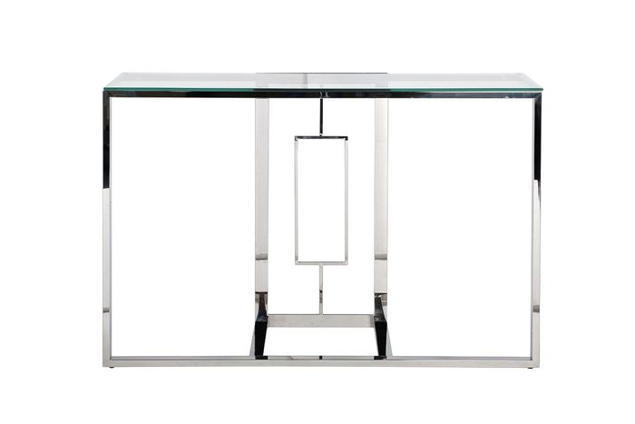 Консоль прозрачное стекло/хром Garda Decor 47ED-CST067