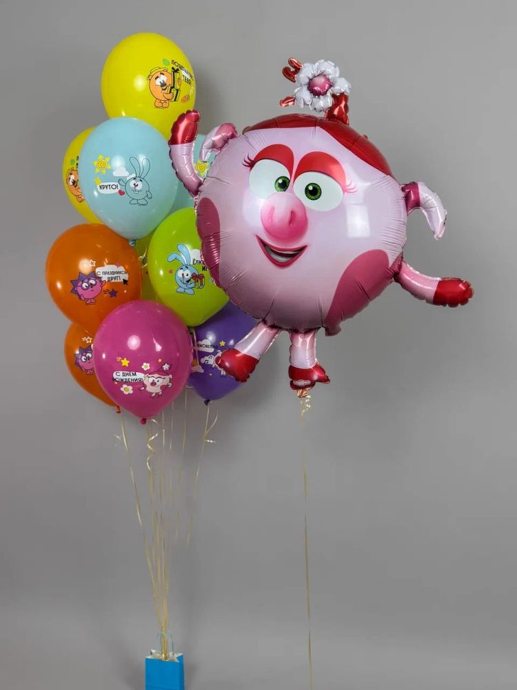 Нюша и Смешарики, набор шаров Нюша и Смешарики, набор шаров