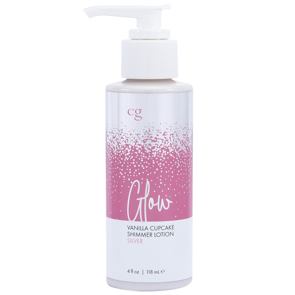 CG GLOW Vanilla Cupcake Shimmer Lotion - Мерцающий лосьон для тела, серебряные блестки