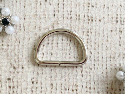 Полукольцо металлическое, ш. 20 мм, 2,5 мм, никель