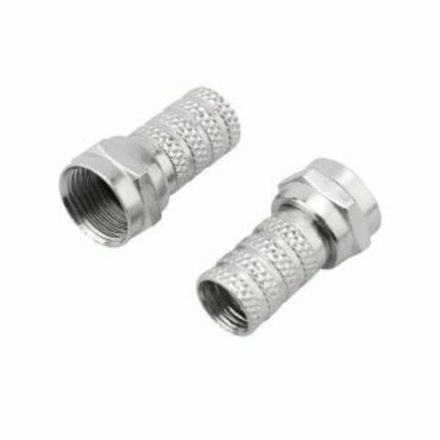 Резьбовой F-разъем RG-6 (AB) для видеосистем и телевидения, цинк, упаковка 100 шт. PROconnect