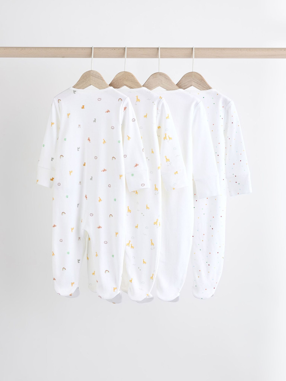 Комбинезон / Cлип для малышей Next K79-485, 4 шт., Белый