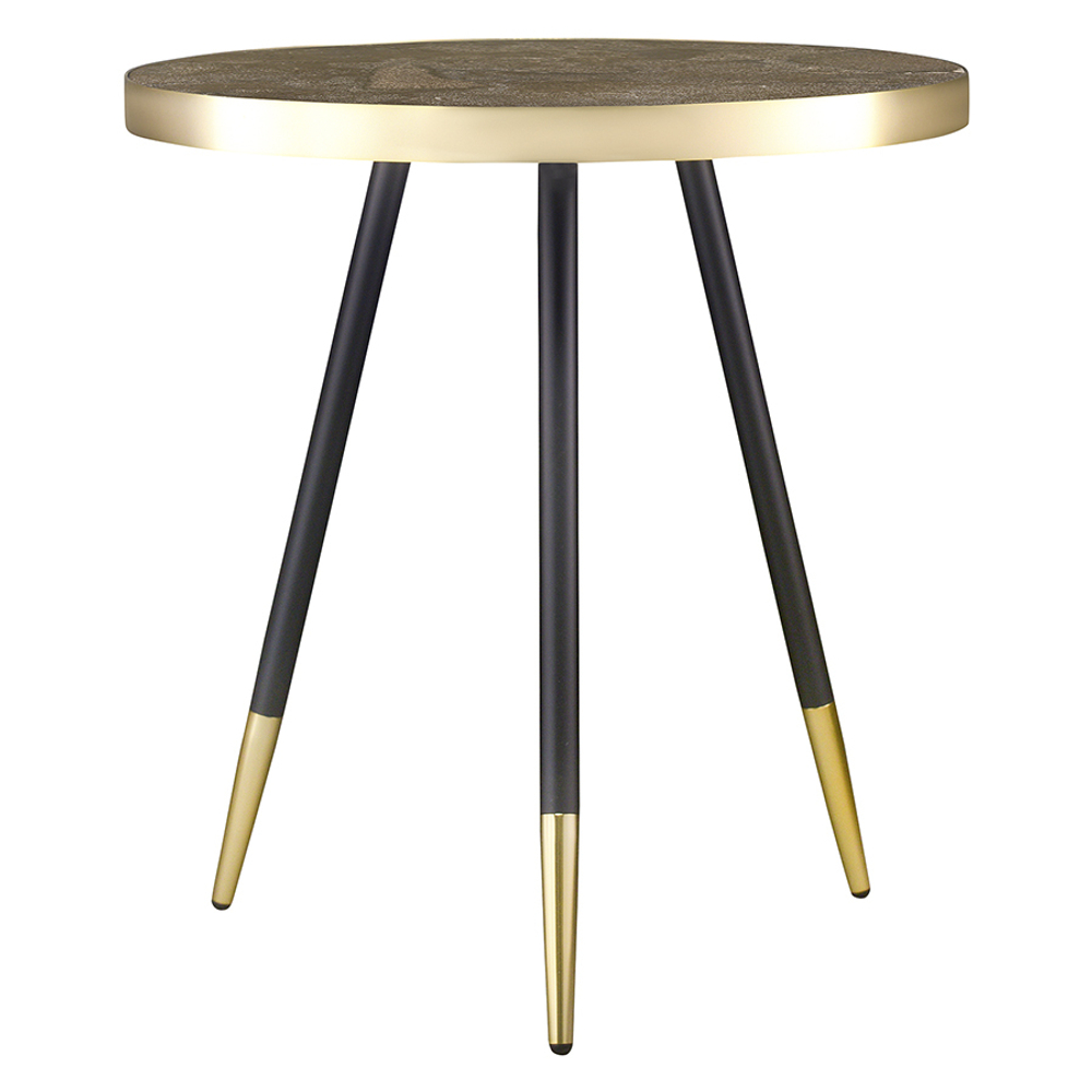 Столик hedda, D55 см, черный/матовое золото