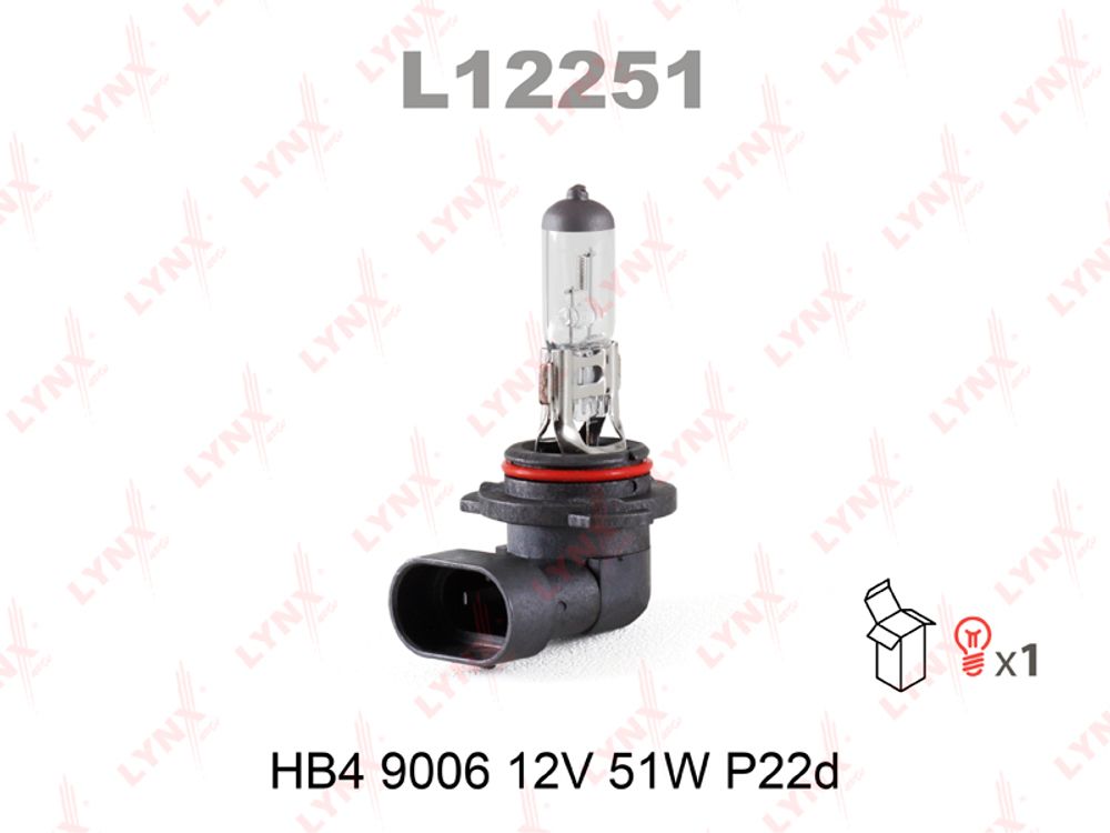 L12251     HB4   12V51W   LYNX Лампа головного света