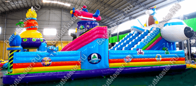 Коммерческий батут "Космические зверята" 14*7*6 м