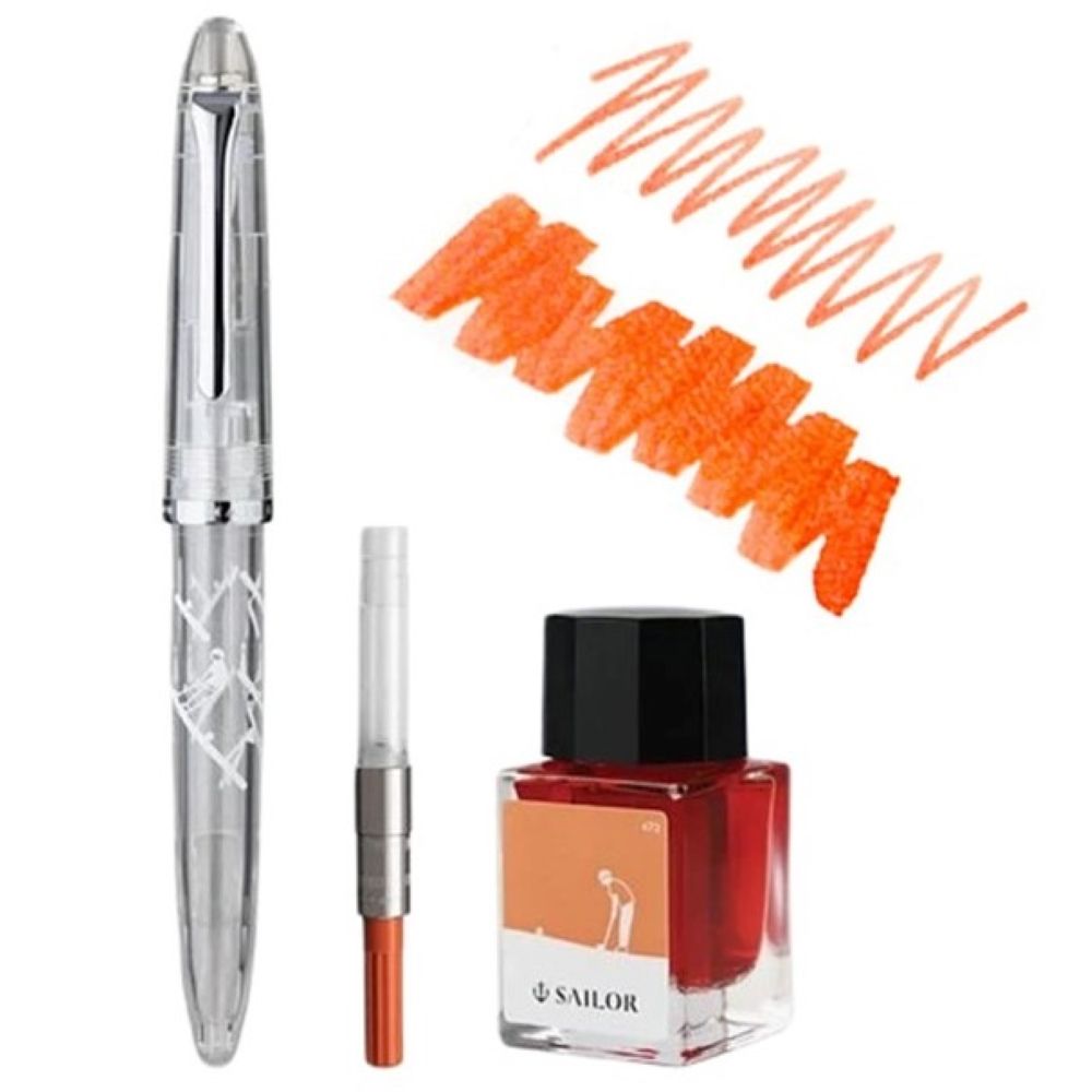 Набор с перьевой ручкой Sailor Profit Jr. Golf MF + чернила Harappa 10 мл (10-0336-306) 2