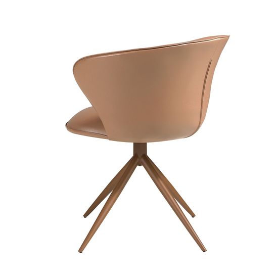 Вращающееся кресло 4201 из экокожи верблюжьего цвета