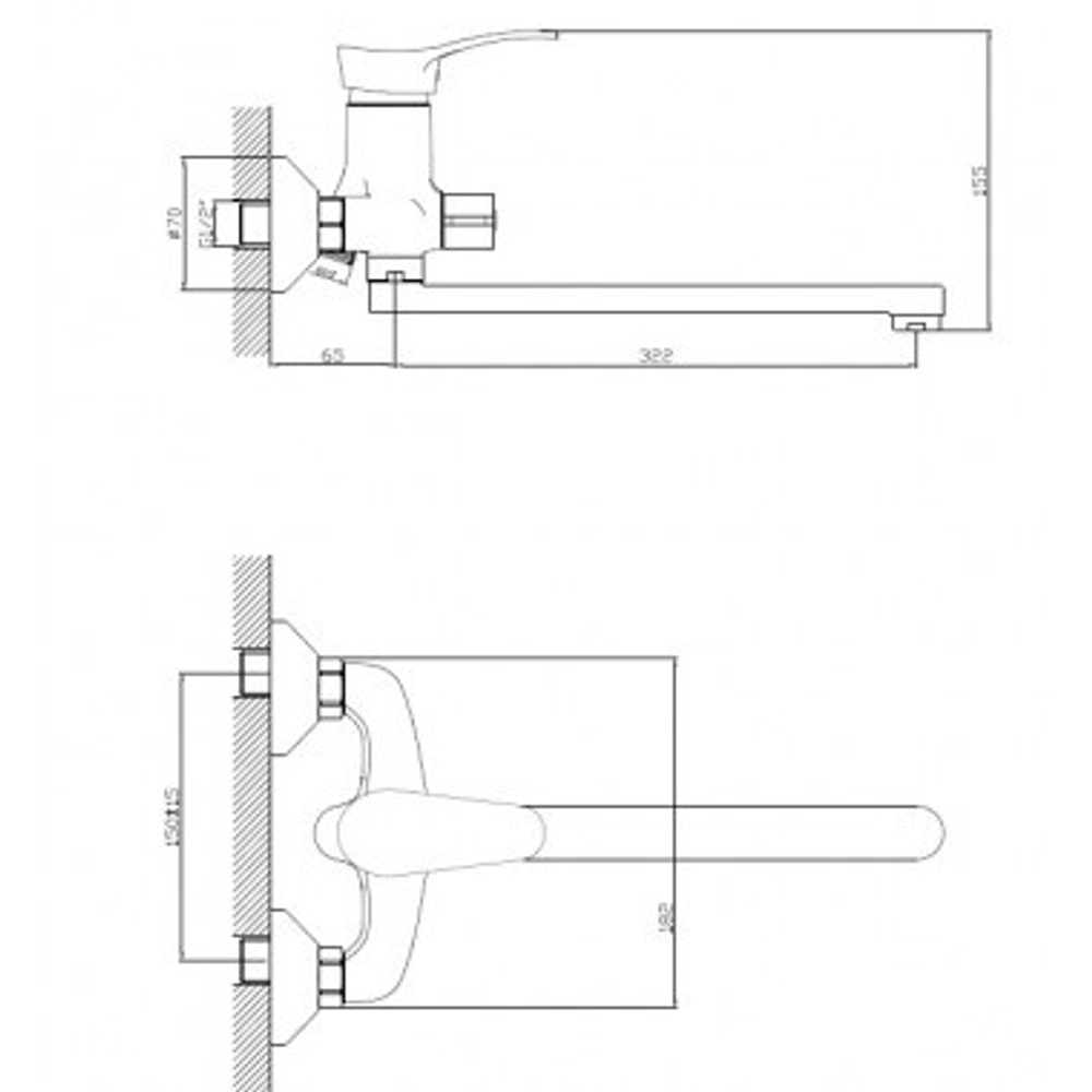 Смеситель для ванны ZOLLEN MAINZ (МА62410541-1)