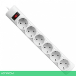 Сетевой фильтр Defender DFS 153 белый (99490)