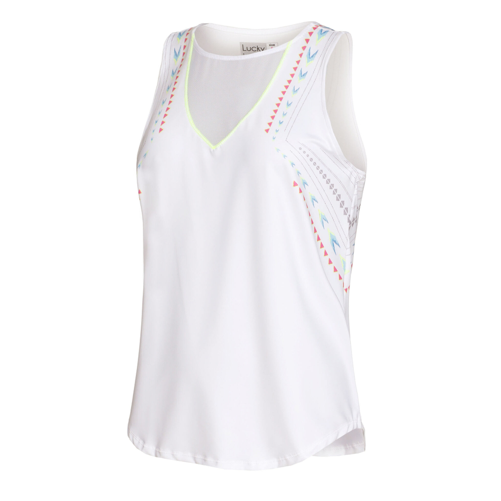 Женская теннисная майка Lucky in Love Arrow Stripe Tank Top Women - White