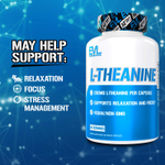 EVLution Nutrition, L-теанин, 200 мг, 60 растительных капсул