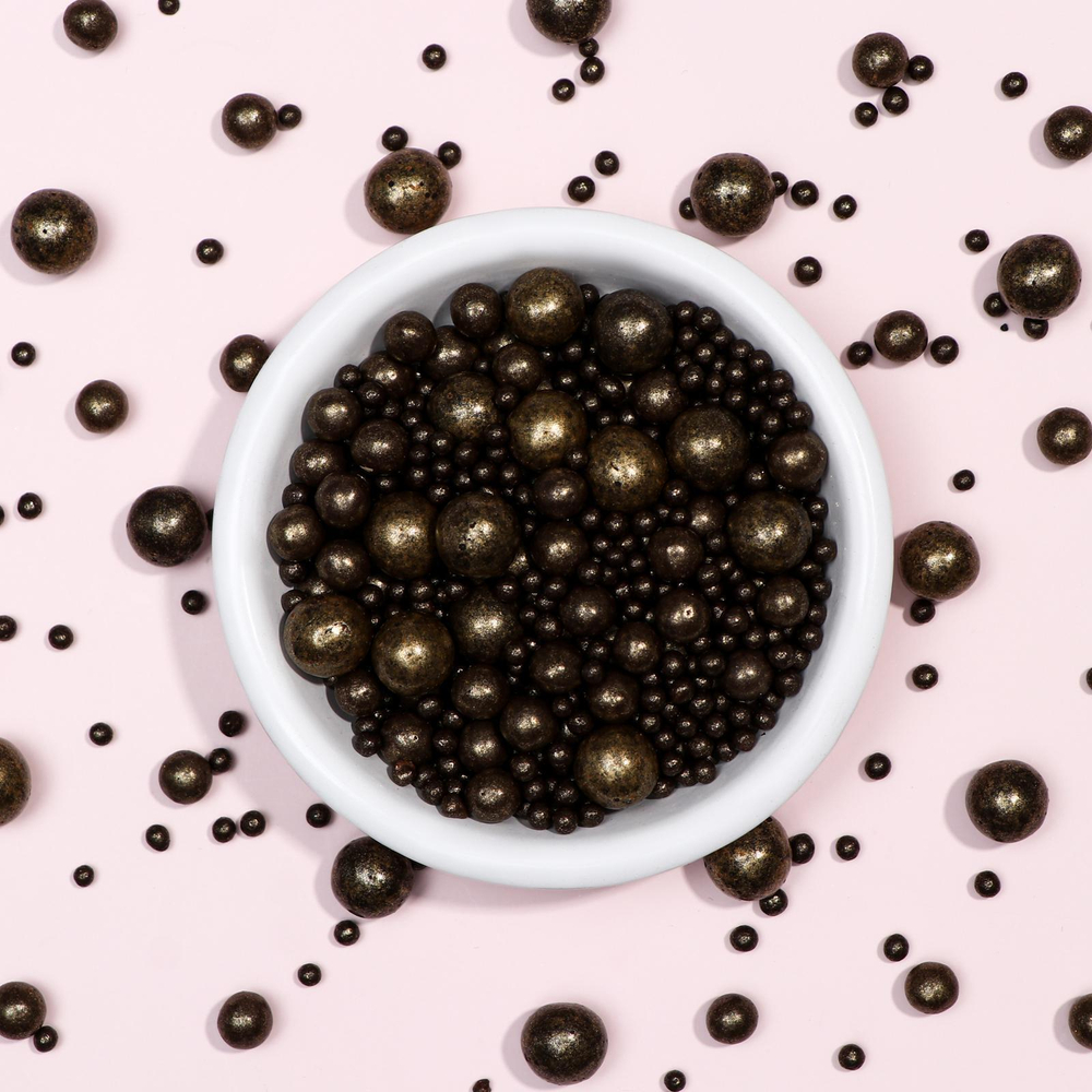 Шарики кранч бронза микс 100 гр.