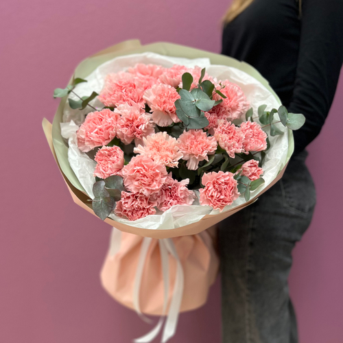 Букет из розовых диантусов #29