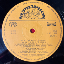 Винтажная виниловая пластинка LP Karel Vlach Orchestra Sentimental Journey Back To The Forties (Чехословакия 1975)