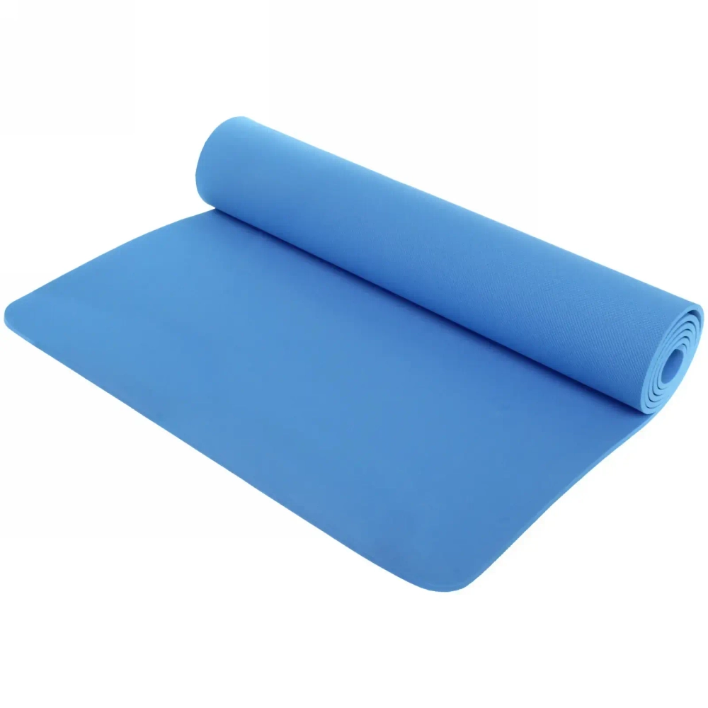 Коврик для йоги 6 мм 173х61 см «Умиротворение» EVA, голубой