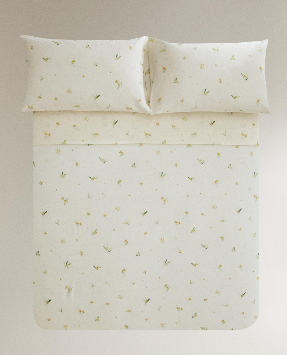 Пододеяльник Zara Home, лён 55%, хлопок 45%, с цветочным принтом, 7116/088