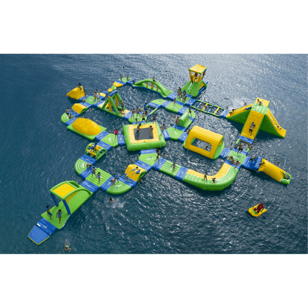 Надувной аквапарк на воде «Аква-страна» 38×36×4 м