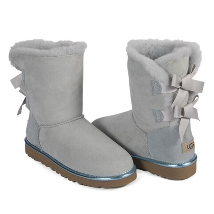 Угги Bailey Bow Metallic Sky Blue II