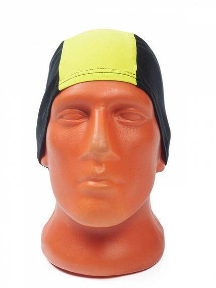 Шапочка для плавания лайкровая Sargan Олимпика черно-желтая