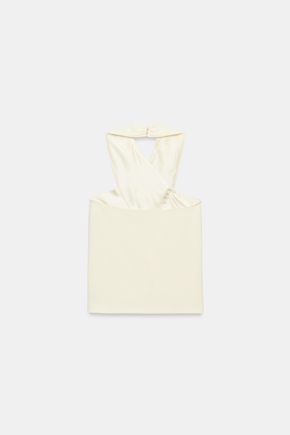 ZARA ТОП-ЖИЛЕТ НА ЗАПАХЕ, ЭКРЮ