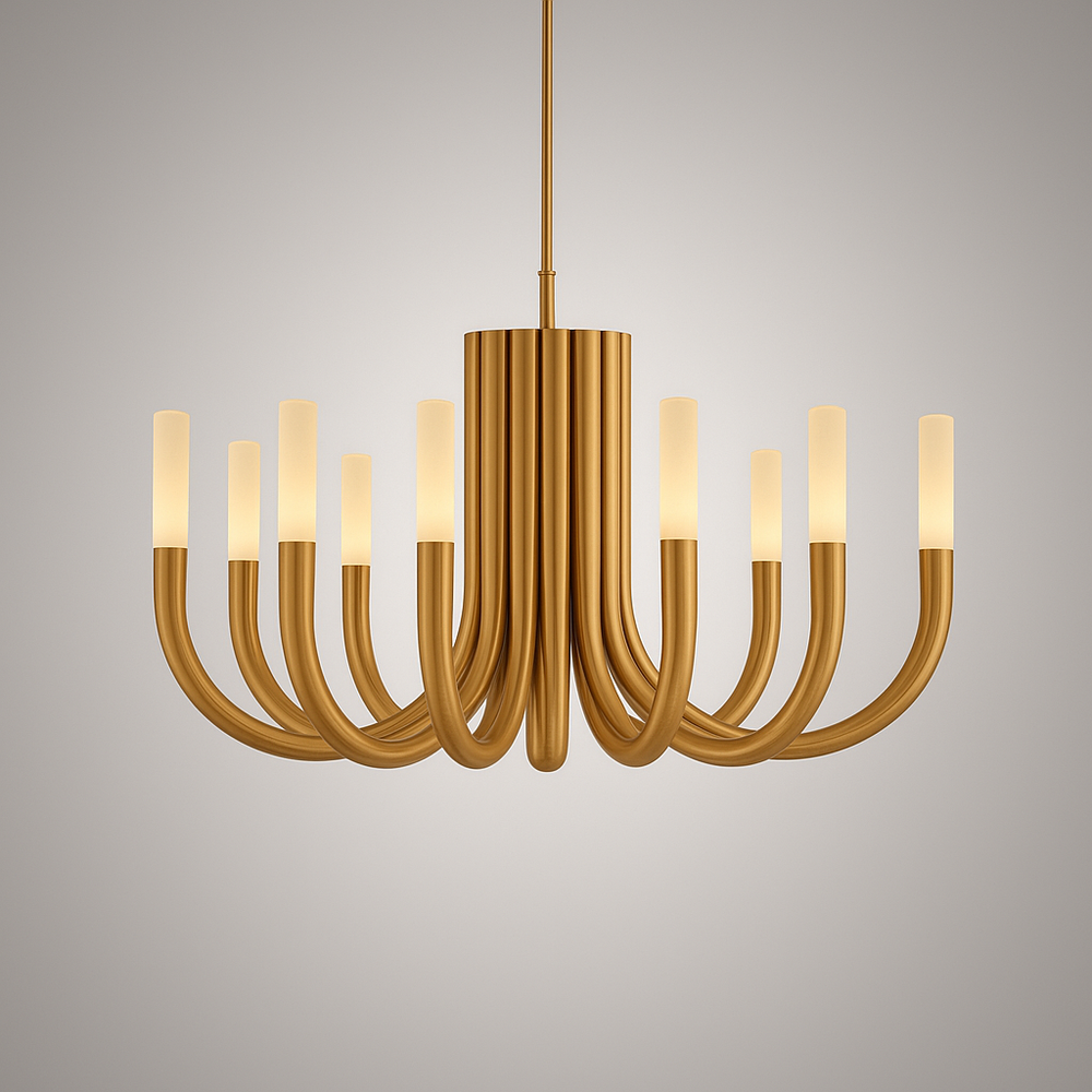 Люстра на штанге LAURA D100 Brass