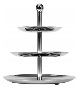 Этажерка 3-х ярусная d=16/22/27 см. h=30 см. нерж. MGsteel /1/6/