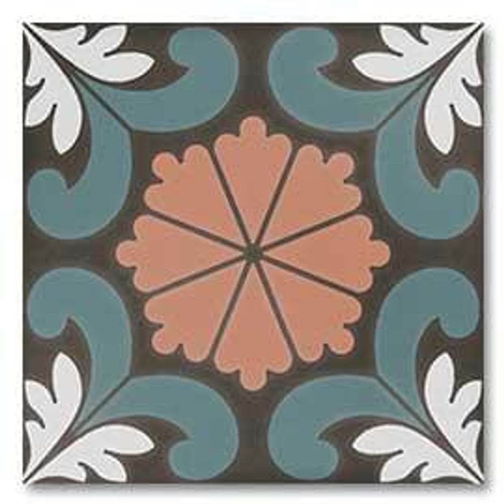 DNA Tiles Sync Flower Blue 15x15