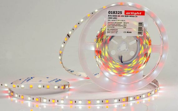 Светодиодная лента Arlight 14,4W/m 60LED/m 5060SMD красный 5M 018325