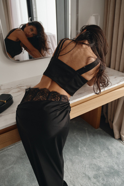 Топ корсетный укороченный bk