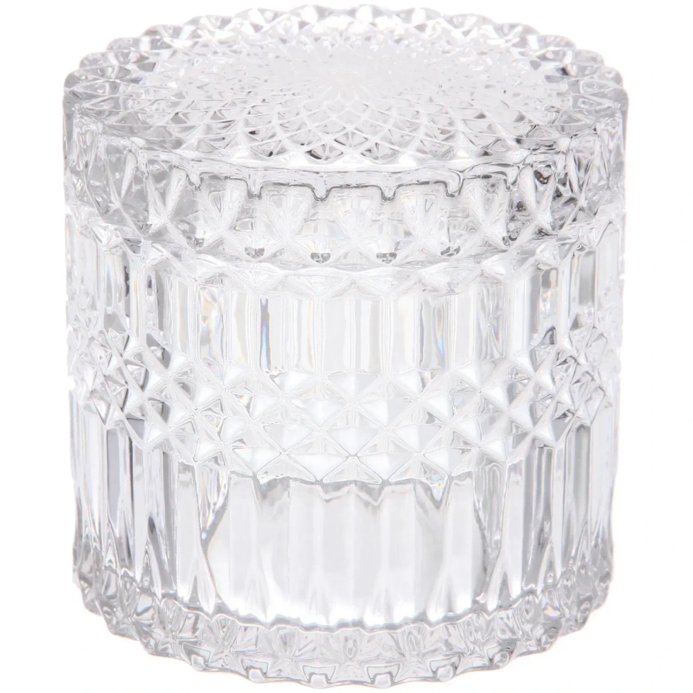 Сахарница стеклянная 500мл «Сладкая мечта» плоская крышка