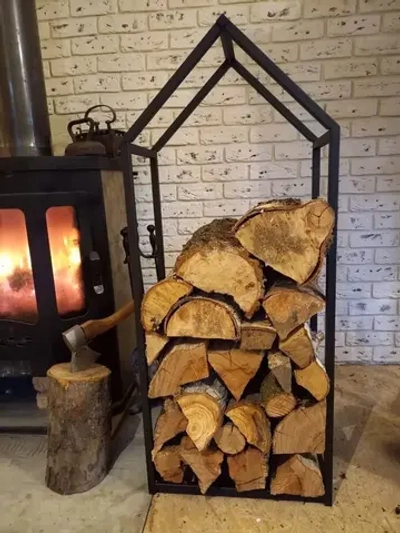 Дровница  домик металлическая