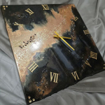 Настенные часы-картина из эпоксидной смолы ручная работа