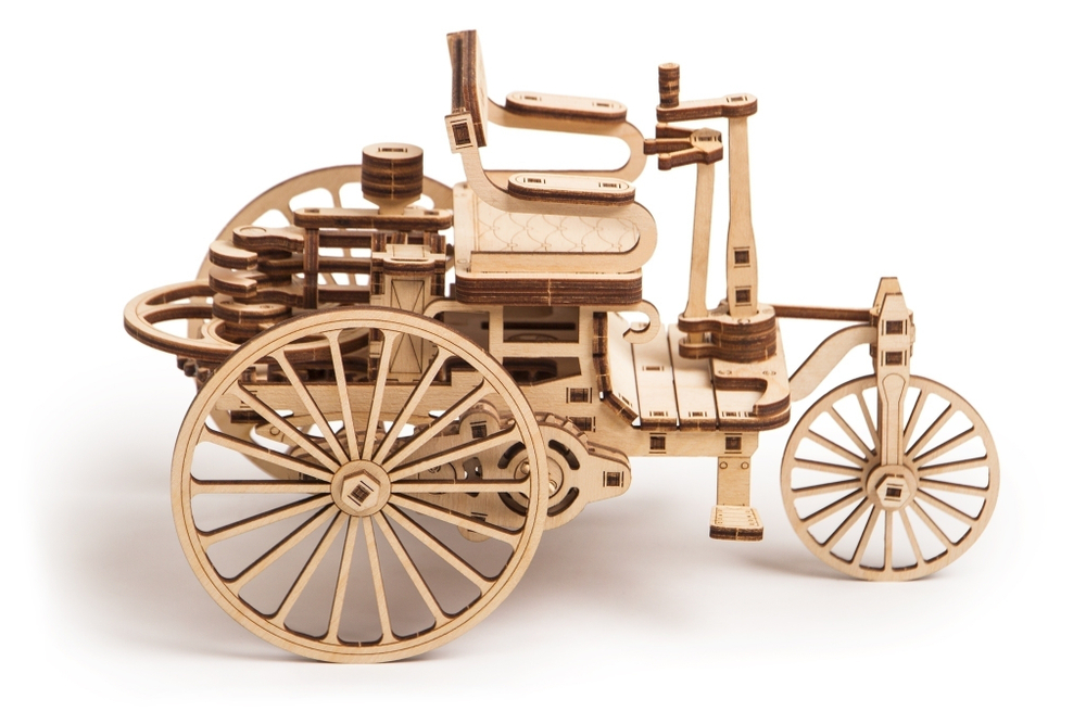 Механический 3D-пазл из дерева Wood Trick Первый автомобиль