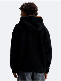 Худи шерпа Calvin Klein Jeans Half Zip Black