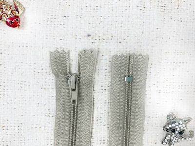 Молния брючная автомат, L 20 см, Т4, светло-бежевый