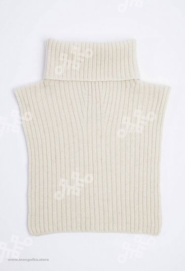 Воротник из 100% монгольской шерсти (Бежевый)